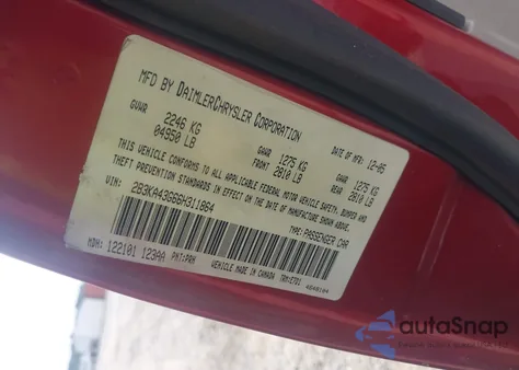 2006 Dodge Charger z USA, uszkodzony, nr VIN 2B3KA43G66H311864